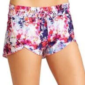 Athleta Hypersonic Petal Shorts in Ember Orange Multi Print